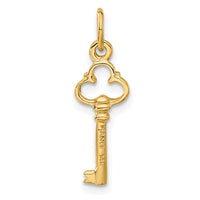 Load image into Gallery viewer, 14K Polished Diamond-cut 3D Key Charm
