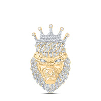 Load image into Gallery viewer, 1 3/4CT-DIA NK LION FACE MENS CHARM
