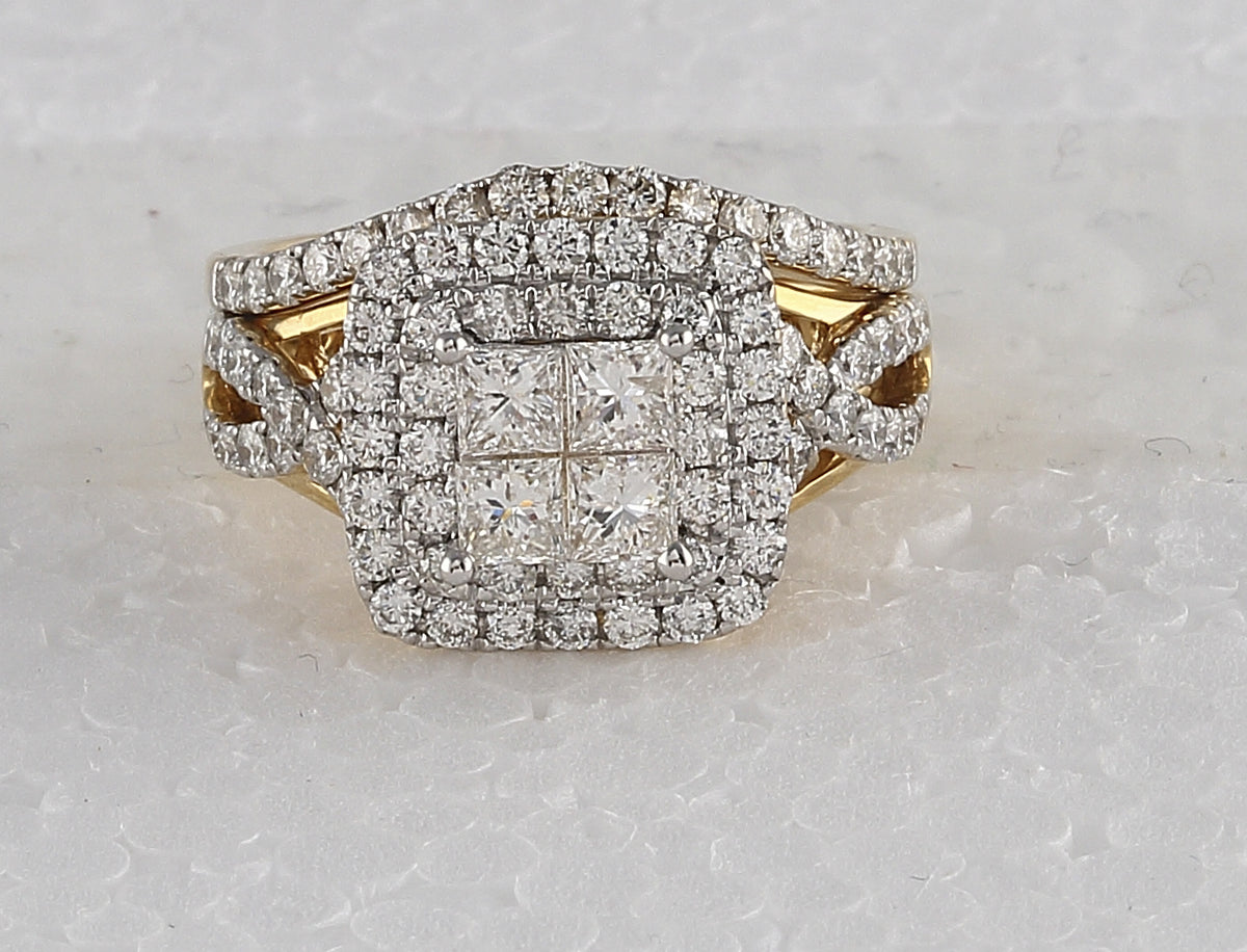 1 7/8CT-DIA ANA M BRIDAL SET