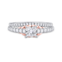 Load image into Gallery viewer, 1 CT-DIA ANA M 1/2CT-CPR BELLISSIMO NO HALO BRIDAL SET
