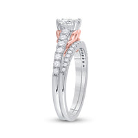 Load image into Gallery viewer, 1 CT-DIA ANA M 1/2CT-CPR BELLISSIMO NO HALO BRIDAL SET
