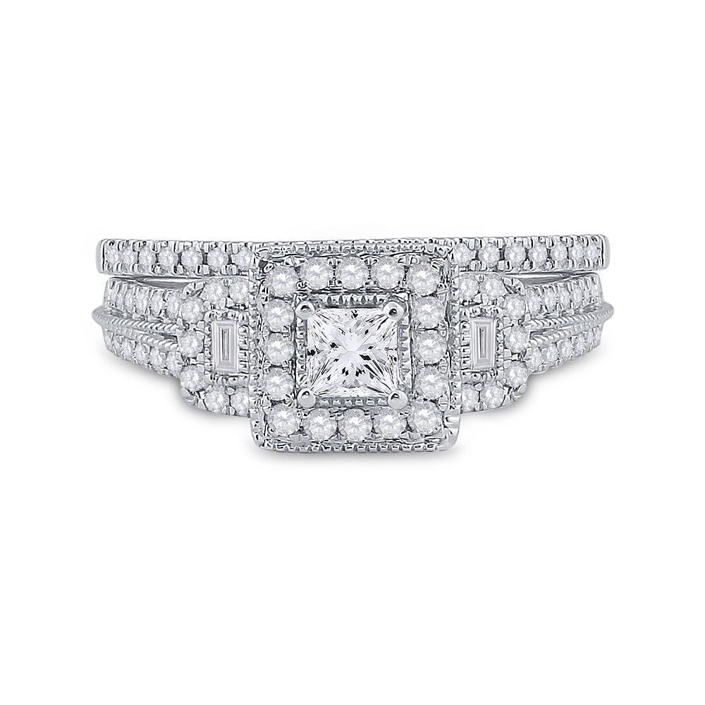 1 CT-DIA ANA M 1/3CT-CPR BELLISSIMO BRIDAL SET