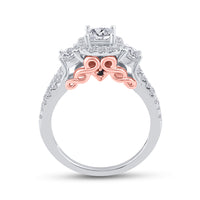 Load image into Gallery viewer, 1 1/2CT-DIA ANA M 1/2CT-CPR 2*1/5CT-SRD BELLISIMO BRIDAL SET
