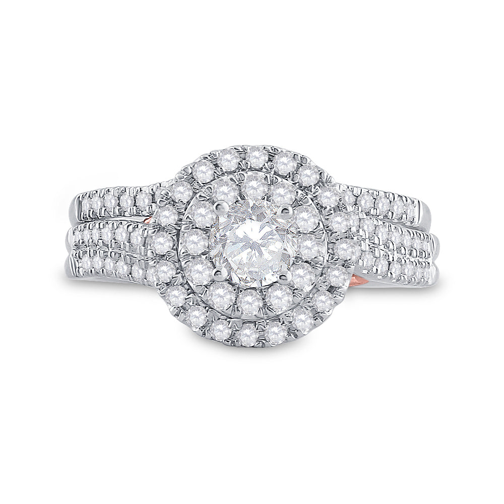 1 CT-DIA ANA M 3/8CT-CRD BELLISIMO BRIDAL SET CERTIFIED