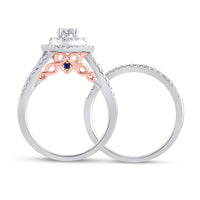 Load image into Gallery viewer, 1 CT-DIA ANA M 3/8CT-CRD BELLISIMO BRIDAL SET CERTIFIED
