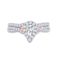 Load image into Gallery viewer, 1 CT-DIA ANA M 1/3CT-CPEAR BRIDAL SET
