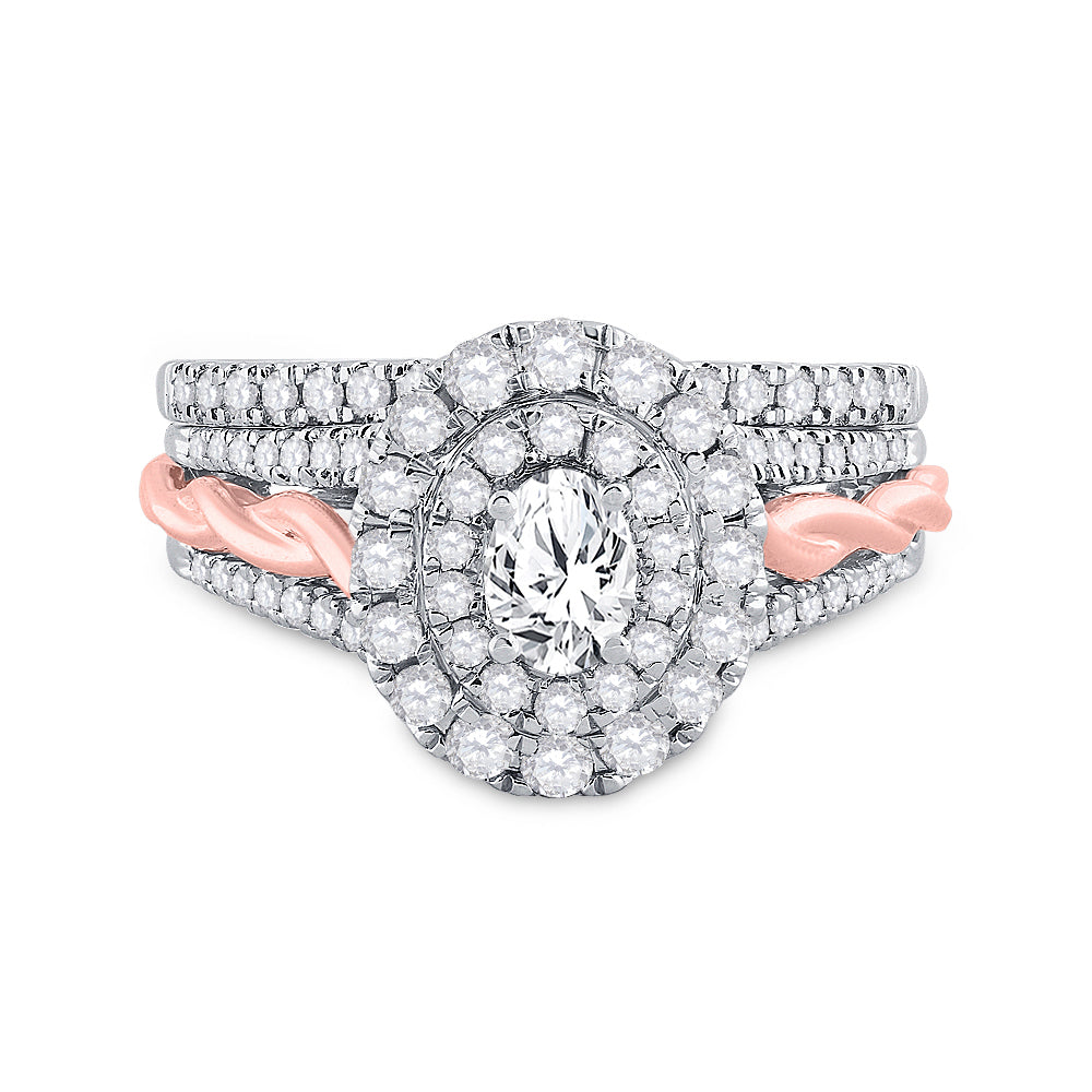 1 CT-DIA ANA M 1/3CT-COV BRIDAL SET