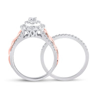 Load image into Gallery viewer, 1 CT-DIA ANA M 1/3CT-COV BRIDAL SET
