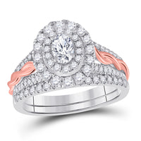 Load image into Gallery viewer, 1 CT-DIA ANA M 1/3CT-COV BRIDAL SET
