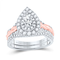 Load image into Gallery viewer, 1 CT-DIA ANA M 1/3CT-CPEAR BRIDAL SET
