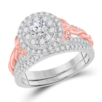 Load image into Gallery viewer, 1 CT-DIA ANA M 1/3CT-CRD BRIDAL SET
