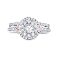 Load image into Gallery viewer, 1 CT-DIA ANA M 1/3CT-CRD BRIDAL SET
