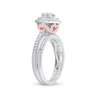 Load image into Gallery viewer, 1 CT-DIA ANA M 1/3CT-CRD BRIDAL SET
