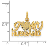 Load image into Gallery viewer, 14k I (Heart) MY HUSBAND Charm
