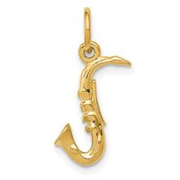 Load image into Gallery viewer, 14k 3-D Saxophone Charm
