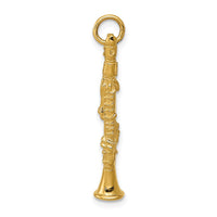 Load image into Gallery viewer, 14k 3-D Clarinet Charm
