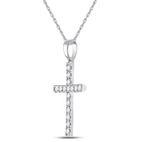 Load image into Gallery viewer, 1/3CT-DIA CN CROSS PENDANT
