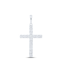 Load image into Gallery viewer, 1/3CT-DIA CN CROSS PENDANT
