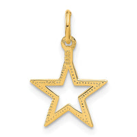 Load image into Gallery viewer, 14k Diamond-cut Star Charm
