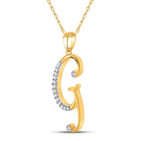 Load image into Gallery viewer, 1/12CTW-DIA P1P2 GIFT INITIAL-&quot;G&quot; PENDANT
