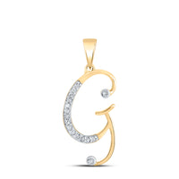 Load image into Gallery viewer, 1/12CTW-DIA P1P2 GIFT INITIAL-&quot;G&quot; PENDANT
