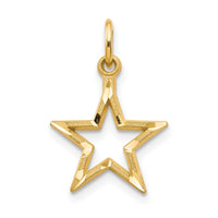 Load image into Gallery viewer, 14k Diamond-cut Star Charm
