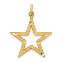 Load image into Gallery viewer, 14k Diamond-cut Star Charm

