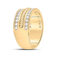 Load image into Gallery viewer, 1 CT-DIA CN ACCUSET MENS BAND
