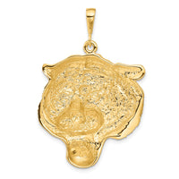 Load image into Gallery viewer, 14k Diamond-cut Tigers Head Pendant
