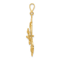 Load image into Gallery viewer, 14k Large Anchor w/ Moveable Wheel Charm
