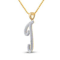Load image into Gallery viewer, 1/6CT-DIA P3 GIFT INITIAL &quot;J&quot; PENDENT
