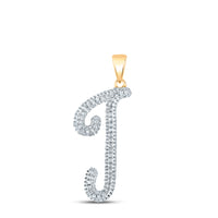 Load image into Gallery viewer, 1/6CT-DIA P3 GIFT INITIAL &quot;J&quot; PENDENT
