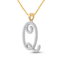 Load image into Gallery viewer, 1/4CT-DIA P3 GIFT INITIAL &quot;Q&quot; PENDENT
