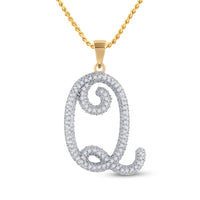 Load image into Gallery viewer, 1/4CT-DIA P3 GIFT INITIAL &quot;Q&quot; PENDENT

