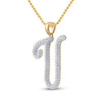 Load image into Gallery viewer, 1/5CT-DIA GIFT INITIAL &quot;U&quot; PENDENT
