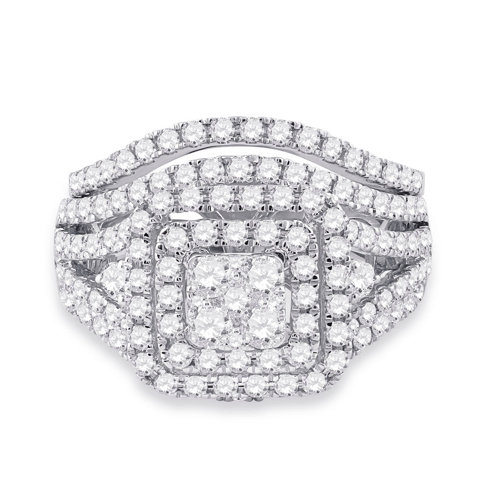 1 3/4CT-DIA ANA M BRIDAL SET