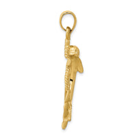 Load image into Gallery viewer, 14k Dolphin on Anchor Charm
