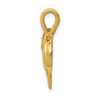 Load image into Gallery viewer, 14k Dolphin Heart Pendant

