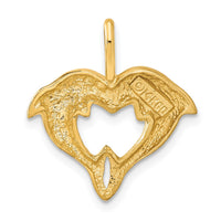 Load image into Gallery viewer, 14k Dolphin Heart Pendant

