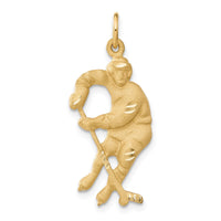 Load image into Gallery viewer, 14k Hockey Player Charm

