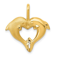Load image into Gallery viewer, 14k Dolphin Heart Pendant
