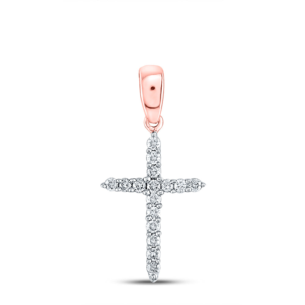 1/6CT-DIA CN CROSS PENDANT