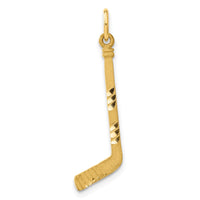 Load image into Gallery viewer, 14k Satin D/C Hockey Stick Charm
