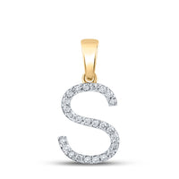 Load image into Gallery viewer, 1/5CT-DIA CN LADIES INITIAL &quot;S&quot; PENDANT
