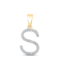Load image into Gallery viewer, 1/5CT-DIA CN LADIES INITIAL &quot;S&quot; PENDANT
