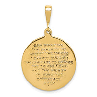 Load image into Gallery viewer, 14K Praying Hands and Serenity Prayer Pendant

