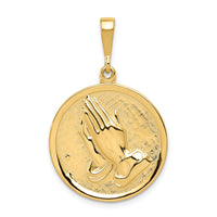 Load image into Gallery viewer, 14K Praying Hands and Serenity Prayer Pendant
