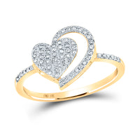 Load image into Gallery viewer, 1/5CTW-DIA P1P2 HEART RING
