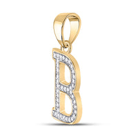 Load image into Gallery viewer, 1/12CTW-DIA P1P2 LADIES INITIAL &quot;B&quot; PENDANT
