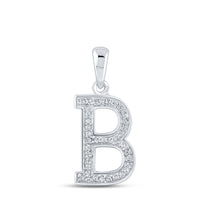 Load image into Gallery viewer, 1/12CTW-DIA P1P2 LADIES INITIAL &quot;B&quot; PENDANT
